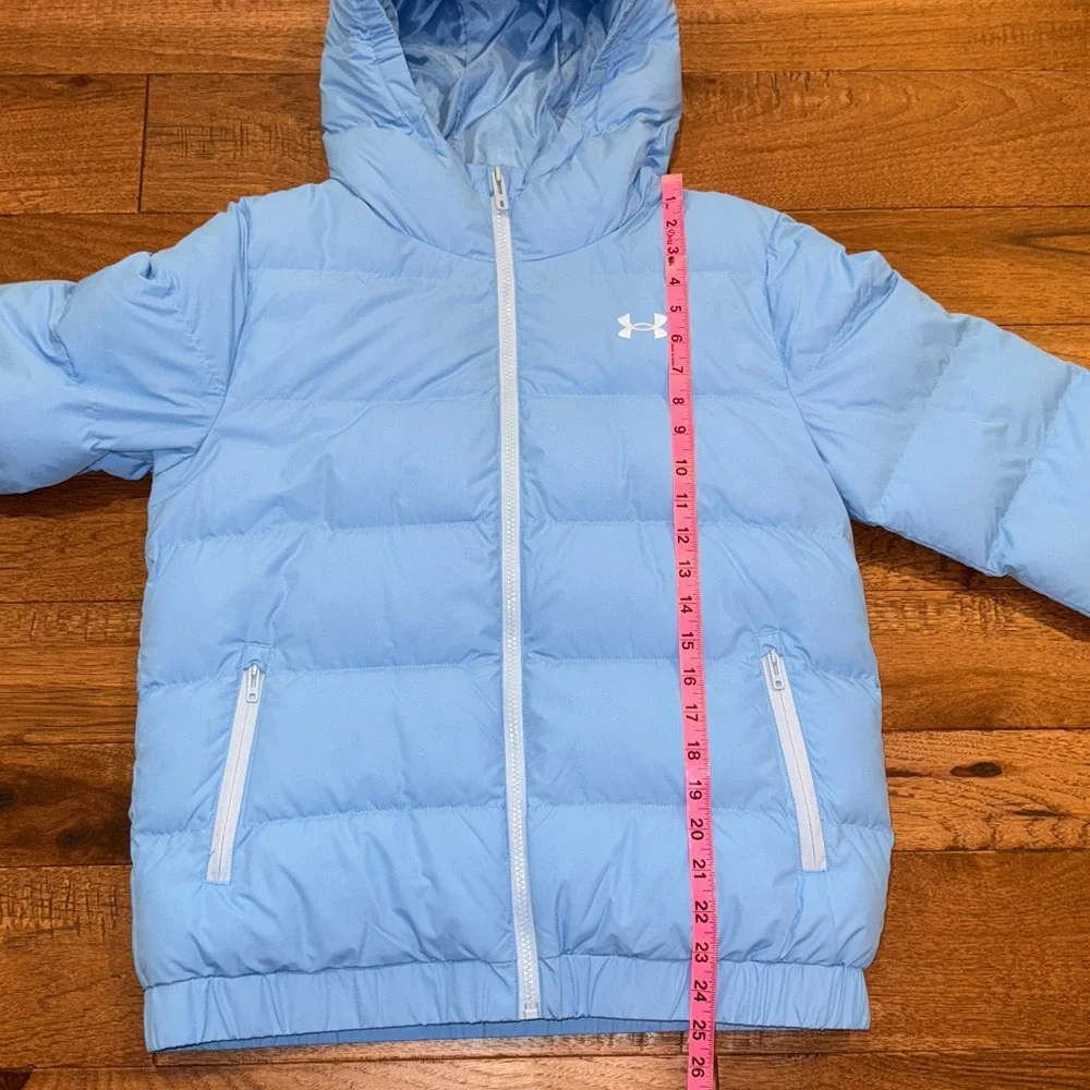 UA Under Armour Girls Prime Puffer Jacket - Size YL - Horizon Blue